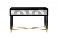 KFG122 Консоль 2 ящика зеркало двухцветное 120*42*75см