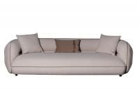ZW-25003 Диван Амели (Amelia) трехместный букле светлый 253*100*67см с бежевым кантом