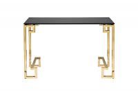 13RXC3049-GOLD Консоль черное стекло/золото 120*40*78см