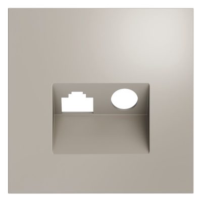 Накладка для розетки TV+RJ45 кат. 6, S70 (кашемир)