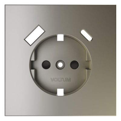 Накладка для розетки с заземлением и защитными шторками, с USB A+C, S70 (шелк)