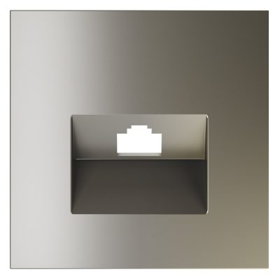 Накладка для розетки компьютерной RJ45 кат.6 и розетки телефонной RJ11 кат.3, S70 (шелк)