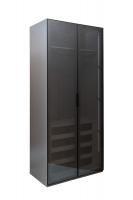 GD-10012/1-6-2 Шкаф Alto двухд c выдвиж ящик, цвет серый Кобальт, двер стекло(тонир) 100*57*230.5см