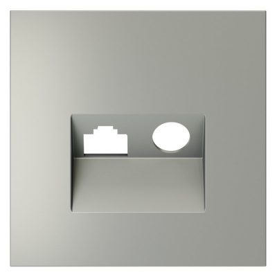 Накладка для розетки TV+RJ45 кат. 6, S70 (сталь)