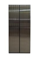 GD-10012-6 Шкаф Альто(Alto) двухд c выдв ящик,серый Кобальт, дверцы стекло(рифленое) 100*57*228.5см