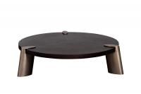 58DB-CT17191 Стол журнальный Конг (Kong) темный орех d138*33см,столешница d120