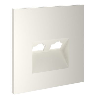 Накладка для розетки компьютерной двойной RJ45+RJ45 кат.6, S70 (хлопок)