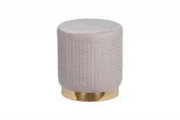 GY-BEN8143GOLD-LG Банкетка велюр светло-серый/золото d42*46см