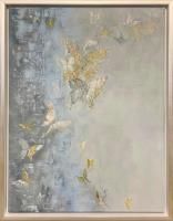 89VOR- BUTTERFLY Холст "Бабочки" 60*80 см, багет кэнвес серебр.