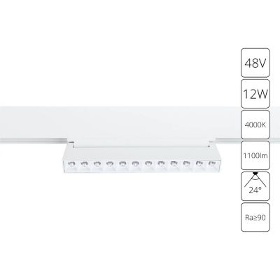 Магнитный трековый светильник Arte Lamp LINEA A4668PL-1WH