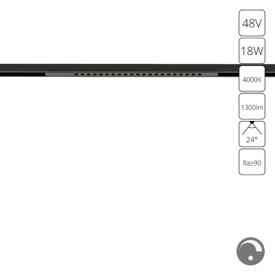 Магнитный трековый светильник Arte Lamp OPTIMA 0.1-10V A7477PL-1BK