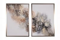 89VOR-MARBLE7/2 Постеры "Мрамор. Диптих-3" (2шт)*70*100см,багет латунь, с поталью
