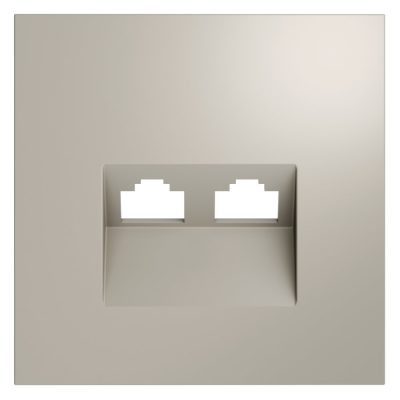 Накладка для розетки компьютерной двойной RJ45+RJ45 кат.6, S70 (кашемир)