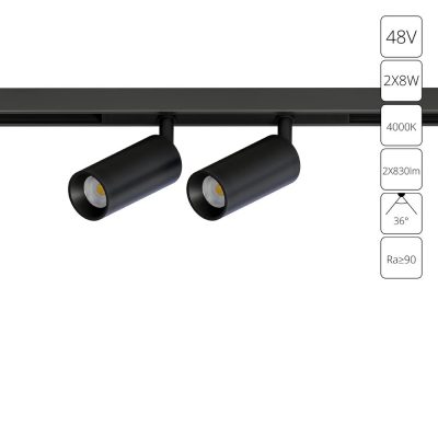 Магнитный трековый светильник Arte Lamp OPTIMA A7260PL-2BK