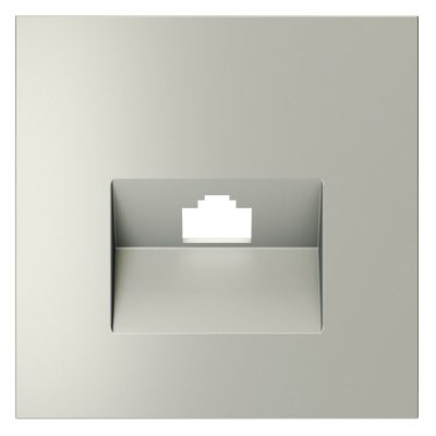 Накладка для розетки компьютерной RJ45 кат.6 и розетки телефонной RJ11 кат.3, S70 (сталь)