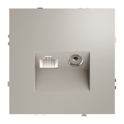 Розетка телевизионная встраиваемая VOLTUM S70 TV+RJ45 кат. 6, (кашемир)