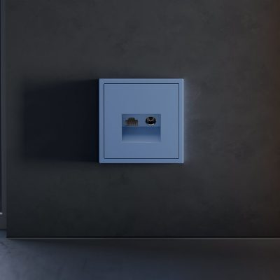 Накладка для розетки TV+RJ45 кат. 6, S70 (деним)