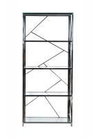 GY-SH8711BL Стеллаж стекло прозр/темн.хром 80*35*180см