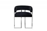 GY-8504STUL-CHERN Стул велюр черный/хром 60*55*73см