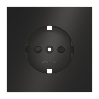 Накладка для розетки с заземлением и защитными шторками, S70 Metal (антрацит)