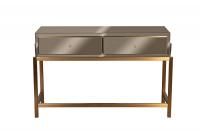 KFG210 Консоль 2 ящика зеркало бронза/золото 120*42*76 см