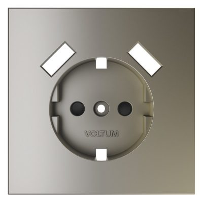 Накладка для розетки с заземлением и защитными шторками, с USB A+A, S70 (шелк)