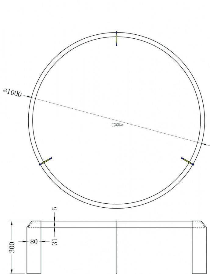 KFG203 Стол журнальный d100*30см