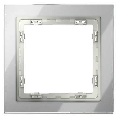 Рамка стеклянная VOLTUM S70 на 1 пост, (сталь, стекло)