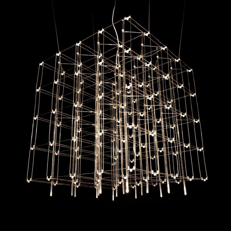 Люстра Cosmic Glass ячейка 20*20 см L120*75*60 хром
