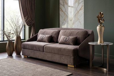 ZS2104-15 Кашпо коричневое с золотом d22*40см