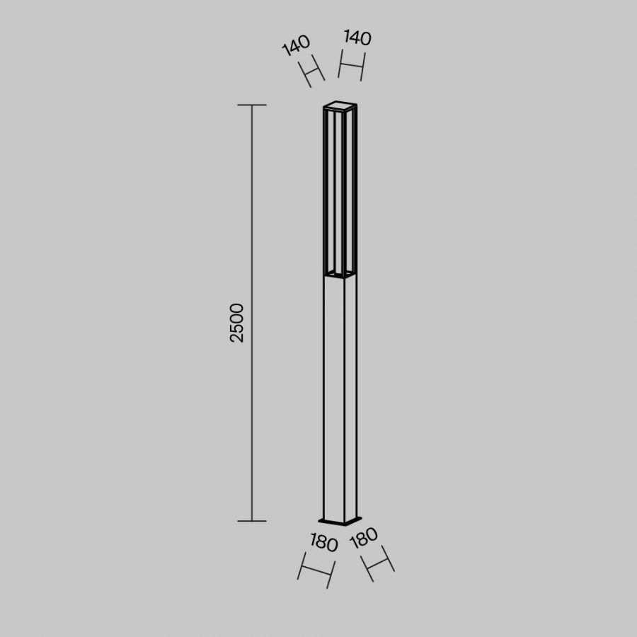 Садово-парковый светильник Outdoor O480FL-L25B3K