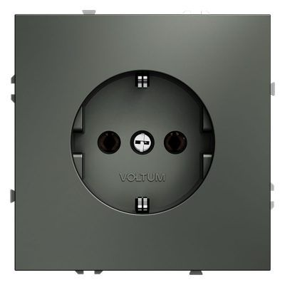 Розетка встраиваемая VOLTUM S70 с заземлением 16А, (титан)
