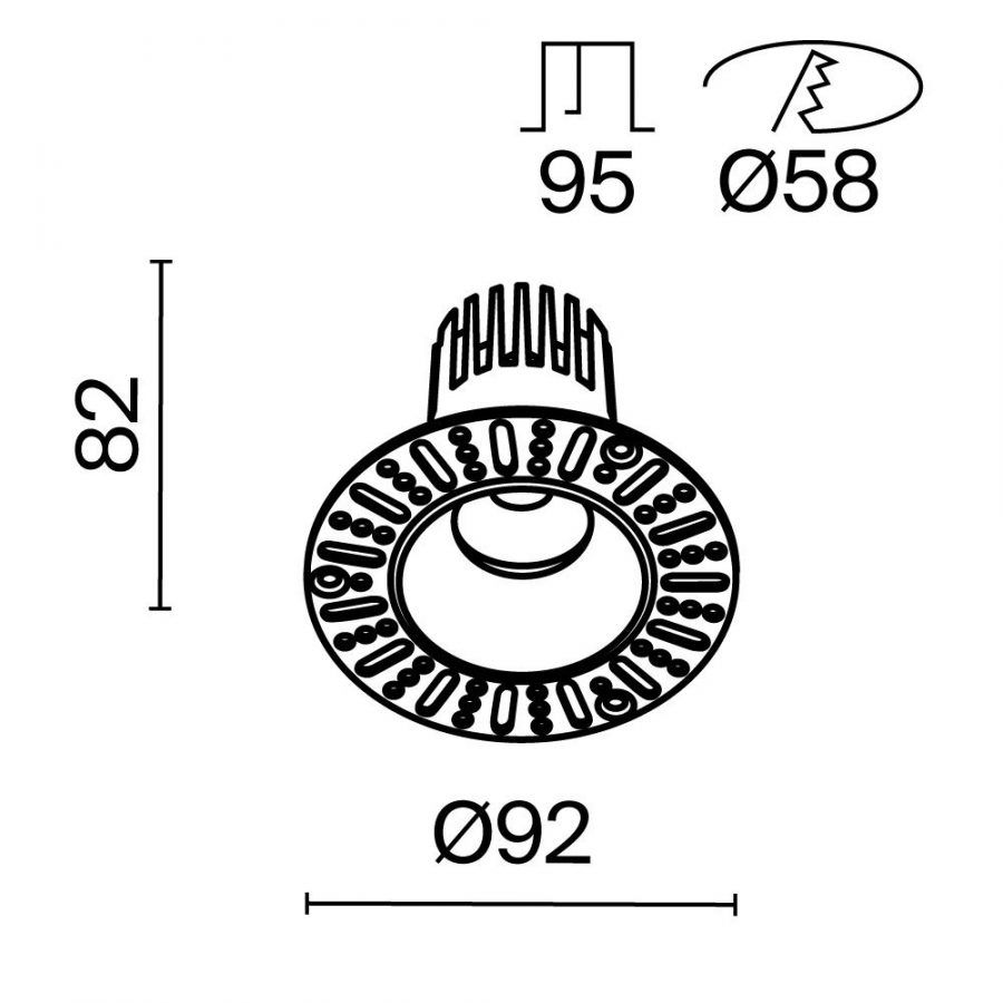 Встраиваемый светильник Technical DL124-10W-3K-TRS-W
