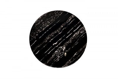 30B-85521 Стол журнальный круглый черный / хром d60*48cм