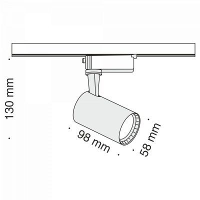 Трековый светильник Technical TR003-1-6W3K-W