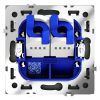 Розетка компьютерная встраиваемая VOLTUM S70 двойная RJ45+RJ45 кат.6, (графит)