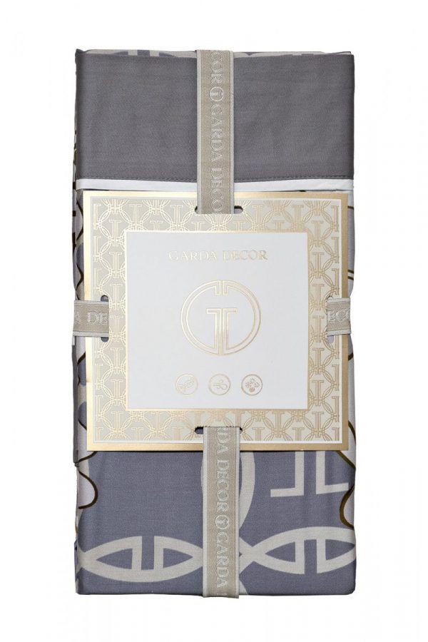 130HB-00029 Комплект наволочек сатин принт Пионы серый  70*70(2шт)