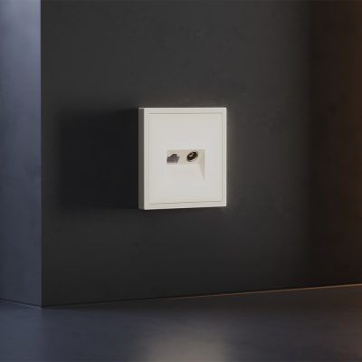 Накладка для розетки TV+RJ45 кат. 6, S70 (хлопок)