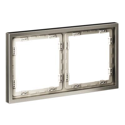 Рамка металлическая на 2 поста, S70 Metal (никель)