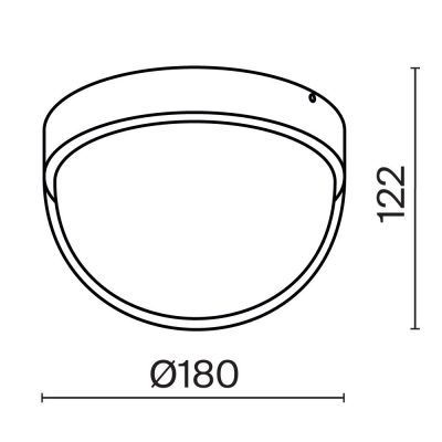 Уличный потолочный светильник Outdoor O438CL-L12GF3K