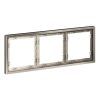 Рамка металлическая на 3 поста, S70 Metal (никель)