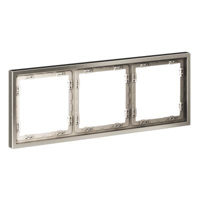 Рамка металлическая на 3 поста, S70 Metal (никель)