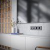 Розетка телевизионная встраиваемая VOLTUM S70 TV+RJ45 кат. 6, (графит)
