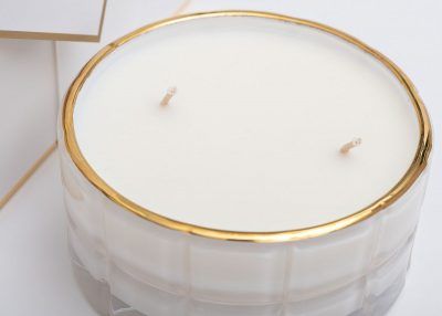 96CN-45003  Свеча ароматическая Жасминовый чай (Jasmine flower tea) в вазе в упаковке 185 гр