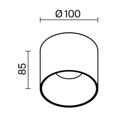 Потолочный светильник Technical C064CL-01-15W4K-D-RD-B