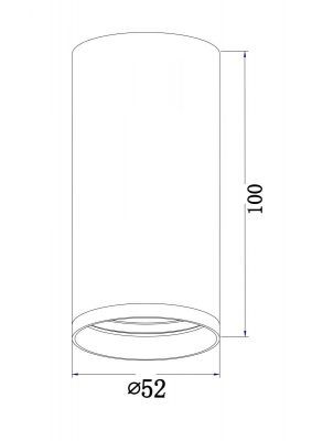 Потолочный светильник Technical C052CL-01W
