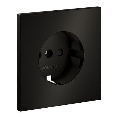 Накладка для розетки с заземлением и защитными шторками, S70 Metal (антрацит)