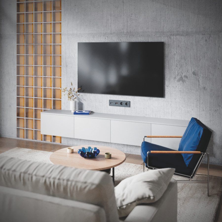 Розетка телевизионная встраиваемая VOLTUM S70 TV+RJ45 кат. 6, (графит)