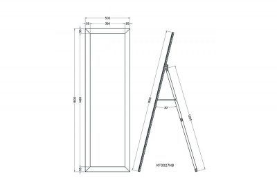 KFG027 Зеркало напольное 50*160*4,4 см