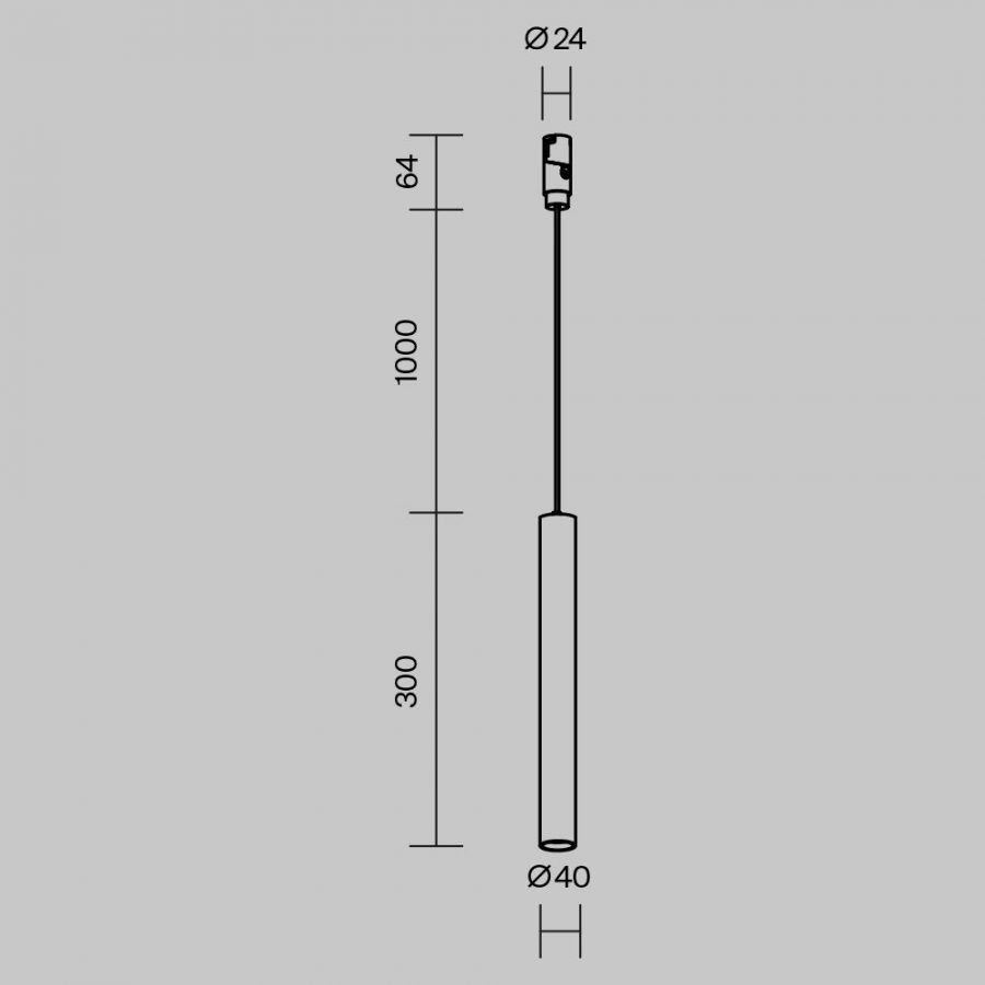 Трековый подвесной светильник Technical TR210-1-5W3K-M-B